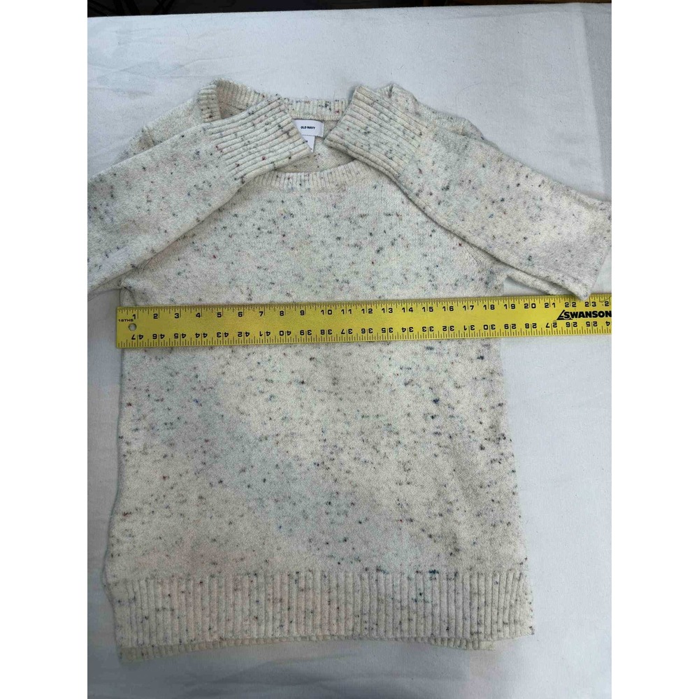 Old Navy Oatmeal Speckled Knit Sweater Womens M - Picture 7 of 8